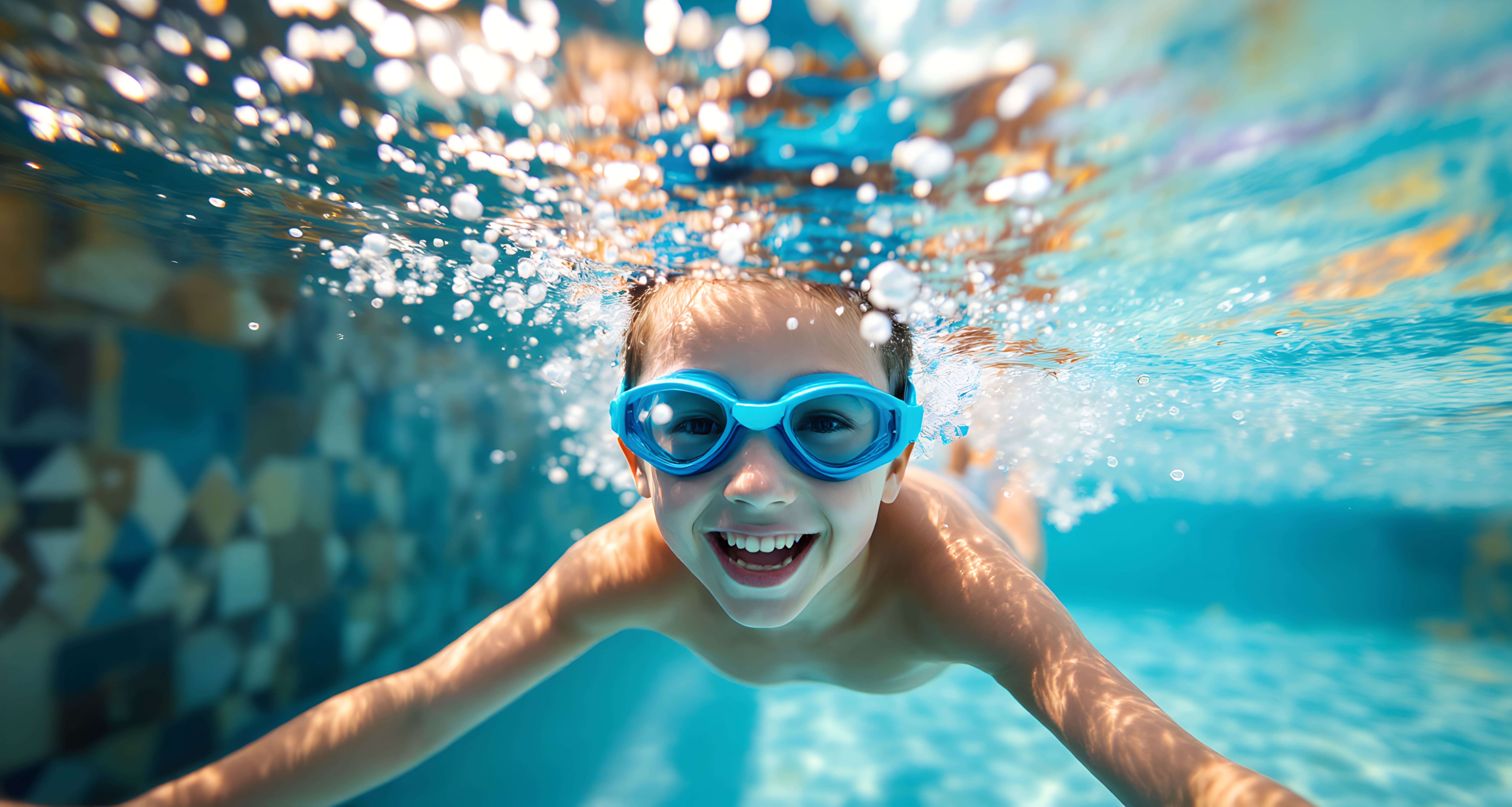 Advanced beginner swimming lessons teaching crawl, backstroke, and breaststroke basics